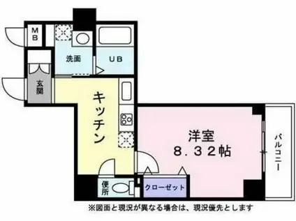 ニューキャピタルビル(1K/4階)の間取り写真