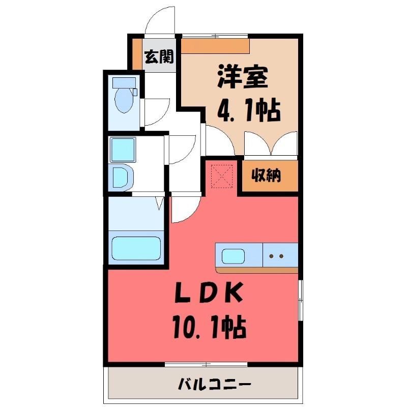 フォレストヴィラ(1LDK/1階)の間取り写真