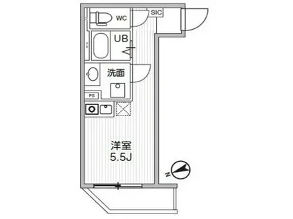 TSCUORE柴又I(ワンルーム/1階)の間取り写真