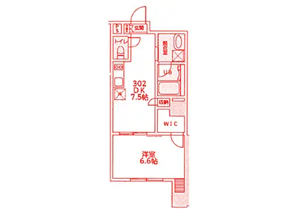 レジデンスセゾン子安(1DK/3階)の間取り写真