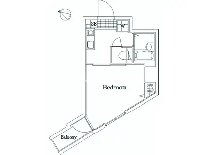 ロイヤルガーデン千鳥(1K/2階)の間取り写真