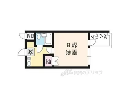 チャペルハイツ(1K/2階)の間取り写真