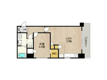 CASA FELICE(1LDK/6階)の間取り写真