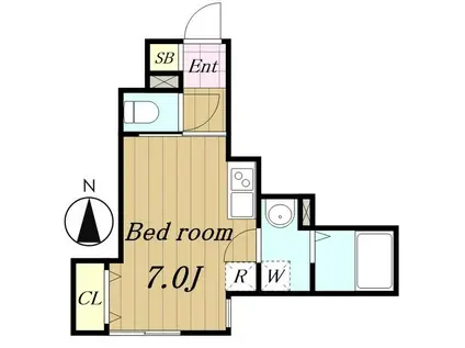 KOTI OSAKI (ワンルーム/1階)の間取り写真
