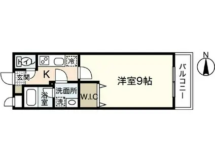 LST岩田町(1K/5階)の間取り写真