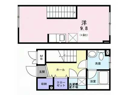 デライトコートVI(ワンルーム/3階)の間取り写真