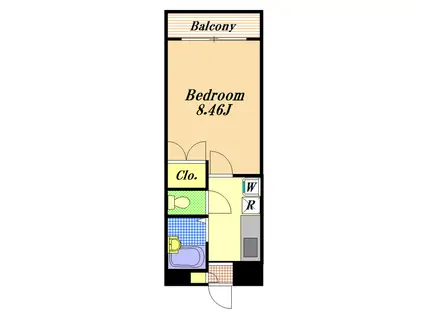 クレオ舞浜A・B(1K/3階)の間取り写真