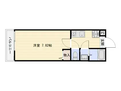 フラッティ大宮今出川(1K/3階)の間取り写真