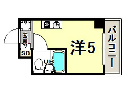 ラ・レジダンス・ド・エリール(ワンルーム/9階)の間取り写真