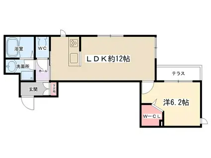 CULLINAN(1LDK/3階)の間取り写真