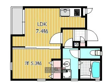 アールエス真砂(1DK/2階)の間取り写真