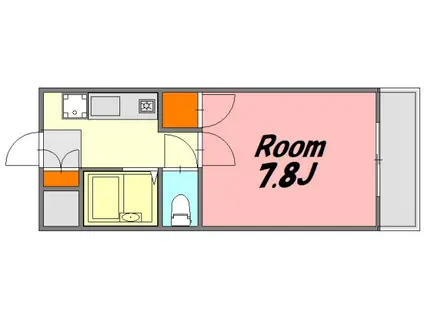 サンシャイン酒楽(1K/3階)の間取り写真