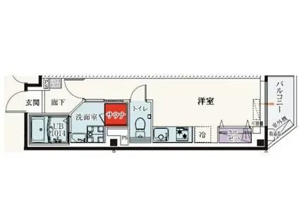 BCASA KOIWA 2ND(ワンルーム/4階)の間取り写真