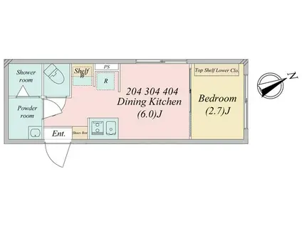 BESTA TAKASHIMADAIRA(1DK/3階)の間取り写真