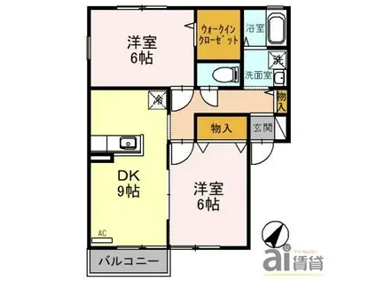 グランドメゾン(1LDK/1階)の間取り写真