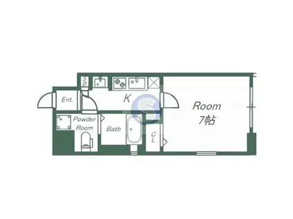 ジュネーゼグラン福島ミラージュ(1K/4階)の間取り写真