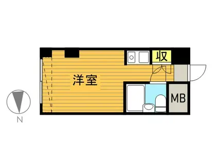 名豊塩釜(ワンルーム/3階)の間取り写真