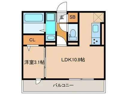D-ROOM富士松(1LDK/3階)の間取り写真