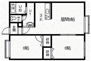 パールノエル(2LDK/2階)の間取り写真