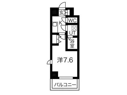 メイクス新栄(1K/6階)の間取り写真