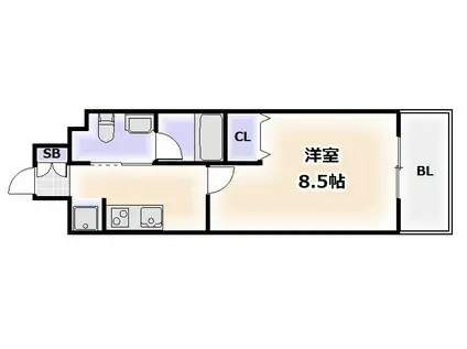 GROOVE-NIPPONBASHI(1K/12階)の間取り写真