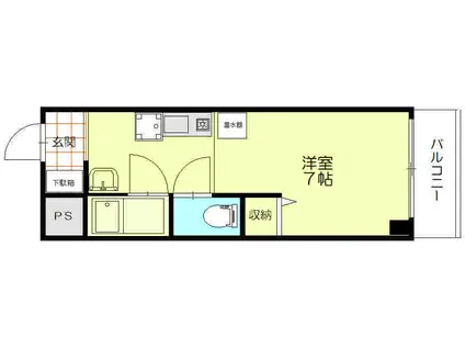 サンドールII山口(ワンルーム/1階)の間取り写真