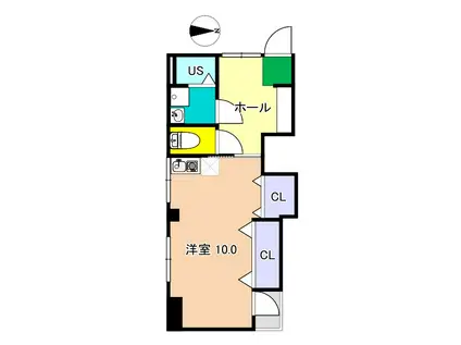 西森ビル(ワンルーム/3階)の間取り写真