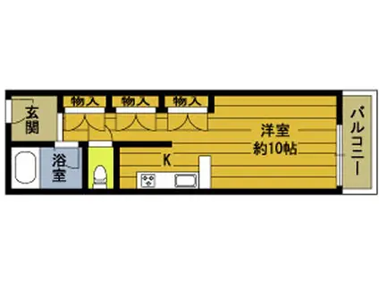 コールコート(ワンルーム/3階)の間取り写真