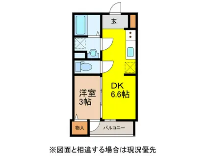 小野町アパート(1DK/1階)の間取り写真