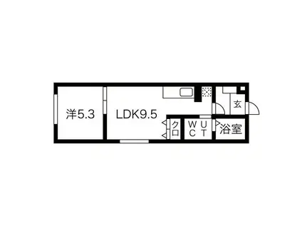 グランパ23(1LDK/2階)の間取り写真