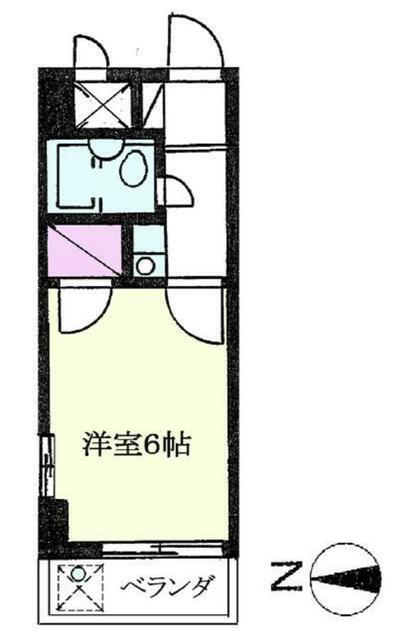 TISマンション堀之内(1K/5階)の間取り写真