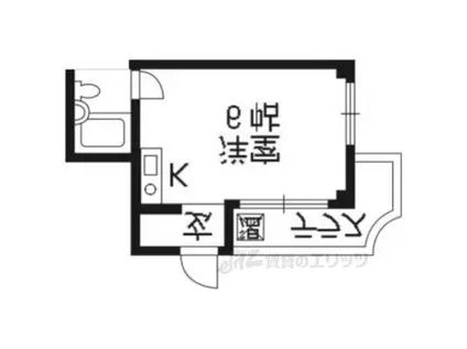 ドルミ新町(ワンルーム/2階)の間取り写真