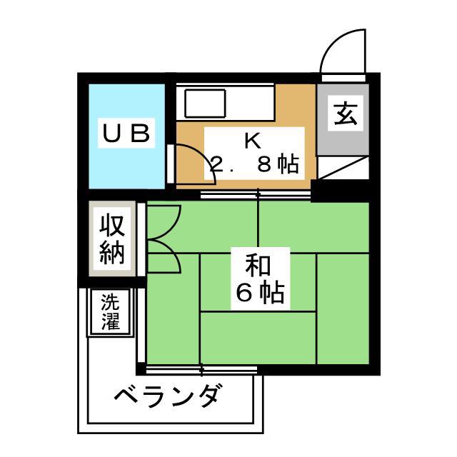 メゾンドールFT(1K/2階)の間取り写真