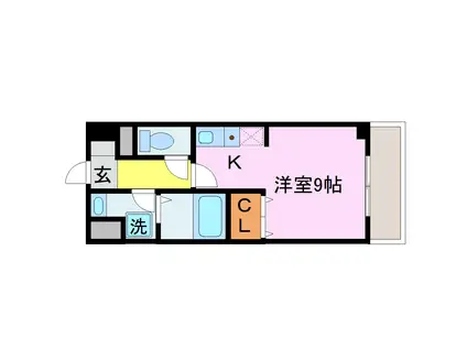 エクセルコート(ワンルーム/5階)の間取り写真