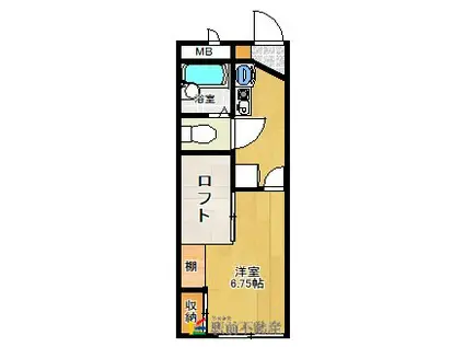 レオパレス佐賀7(1K/1階)の間取り写真