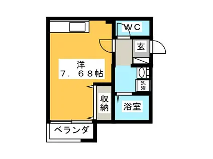 BESTIE(ワンルーム/3階)の間取り写真