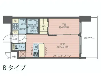 プレジオ大正(1LDK/2階)の間取り写真
