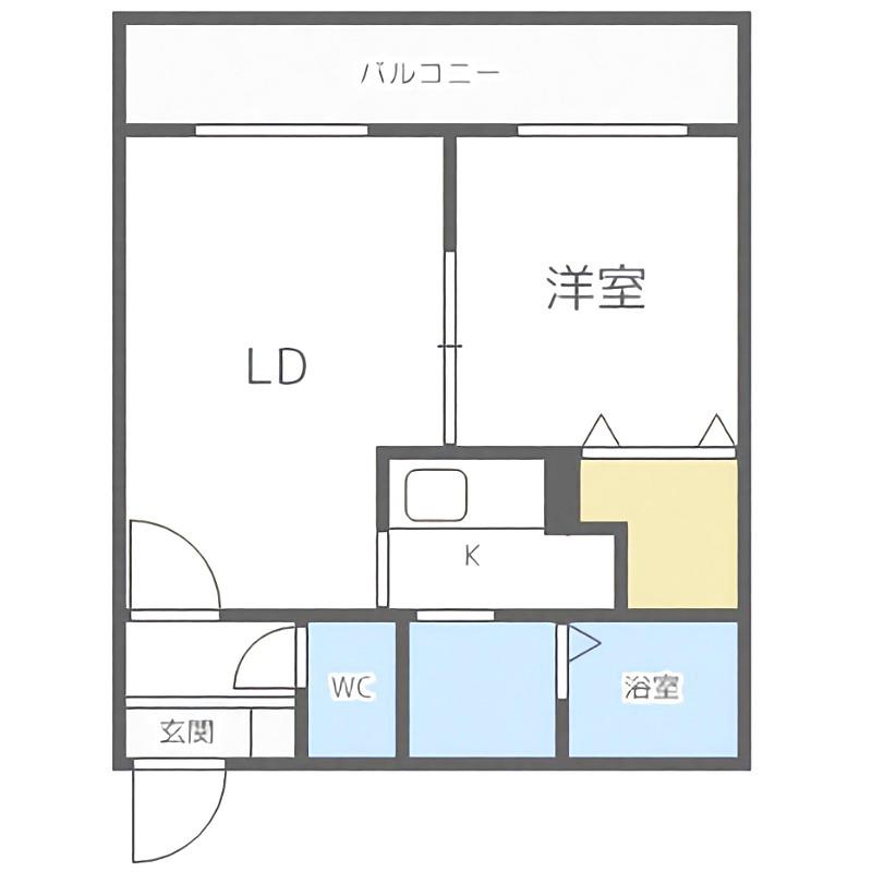 シティプラザ澄川(1LDK/4階)の間取り写真