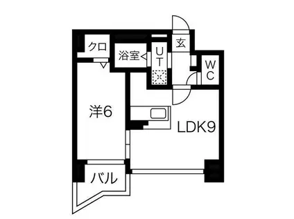 FEUILLESVERTESAJ(1LDK/8階)の間取り写真