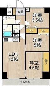 パークモダン住之江公園(3LDK/9階)の間取り写真