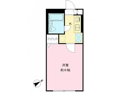 スカイハウス(1K/1階)の間取り写真