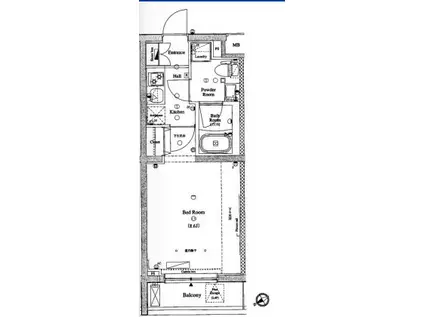 AXAS国分寺(1K/3階)の間取り写真