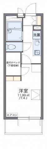 レオパレスアステック(1K/2階)の間取り写真