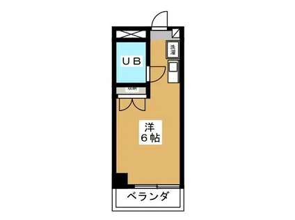 パディーフィールドハウス(ワンルーム/7階)の間取り写真