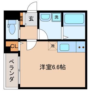 セゾン広尾(ワンルーム/1階)の間取り写真