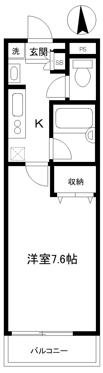 コンフォールマツダ(1K/3階)の間取り写真