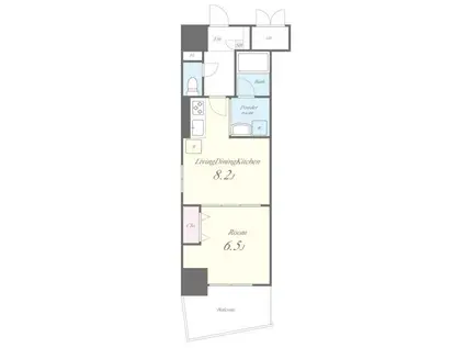 リップルズ(1LDK/5階)の間取り写真