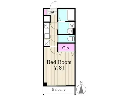 ベルク経堂壱番館(1K/1階)の間取り写真