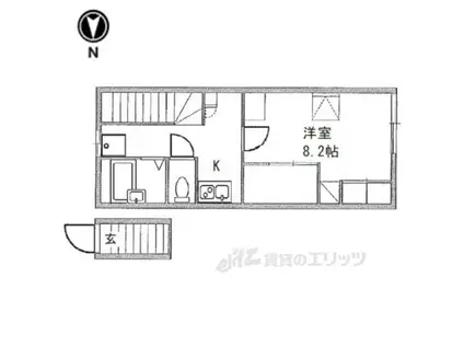 レオパレスオアシス(1K/2階)の間取り写真