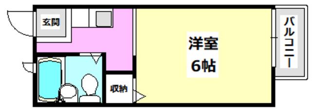 ル・レーブ(ワンルーム/1階)の間取り写真